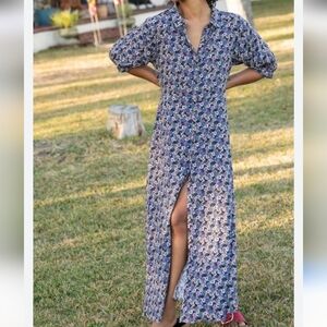 NATURAL LIFE Floral Maxi Dress Boho Cottagecore M